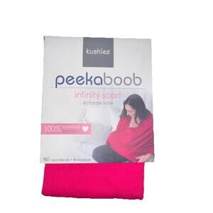 Kushies Peekaboob Infinity Scarf Pink New In Package 100% Bamboo